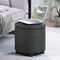 Convenience Concepts Designs4Comfort Round Accent Storage Ottoman with Reversible Tray Lid